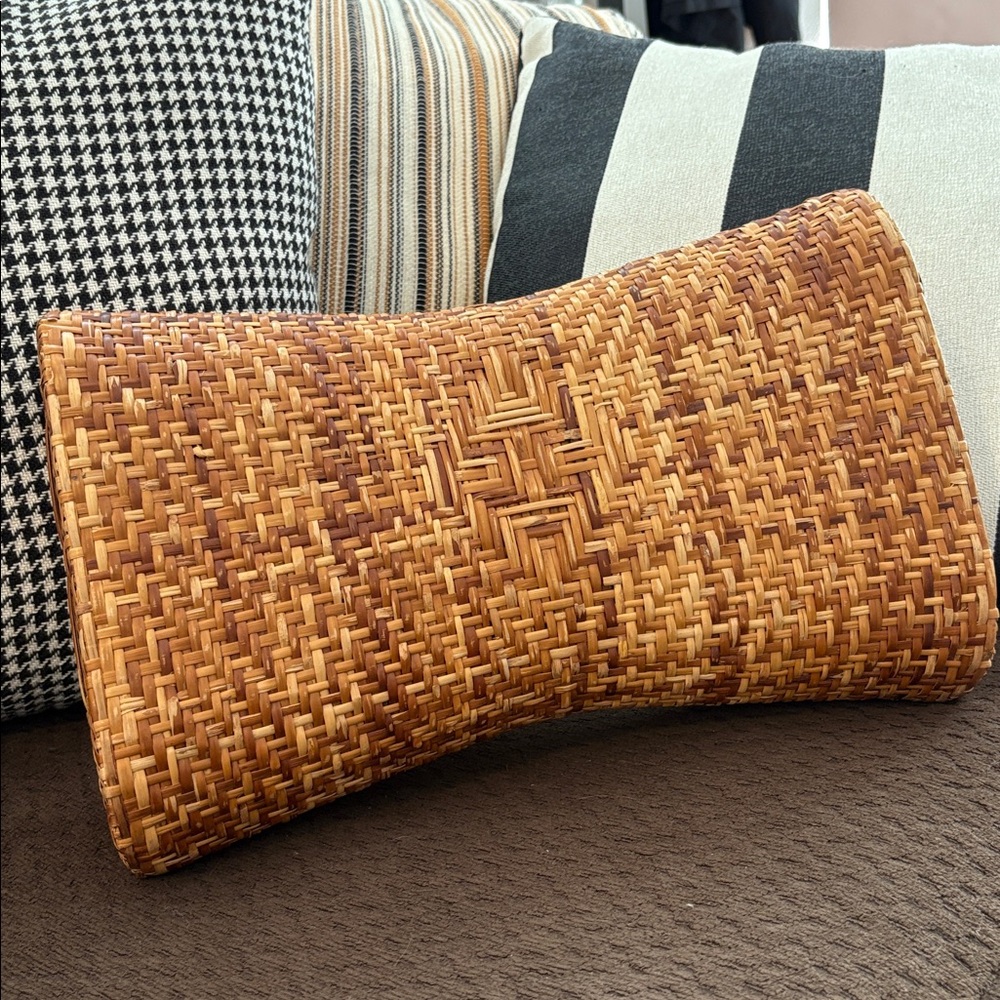 💎Extremely RARE💎Vintage Japanese Rattan Headrest Pillow, OS